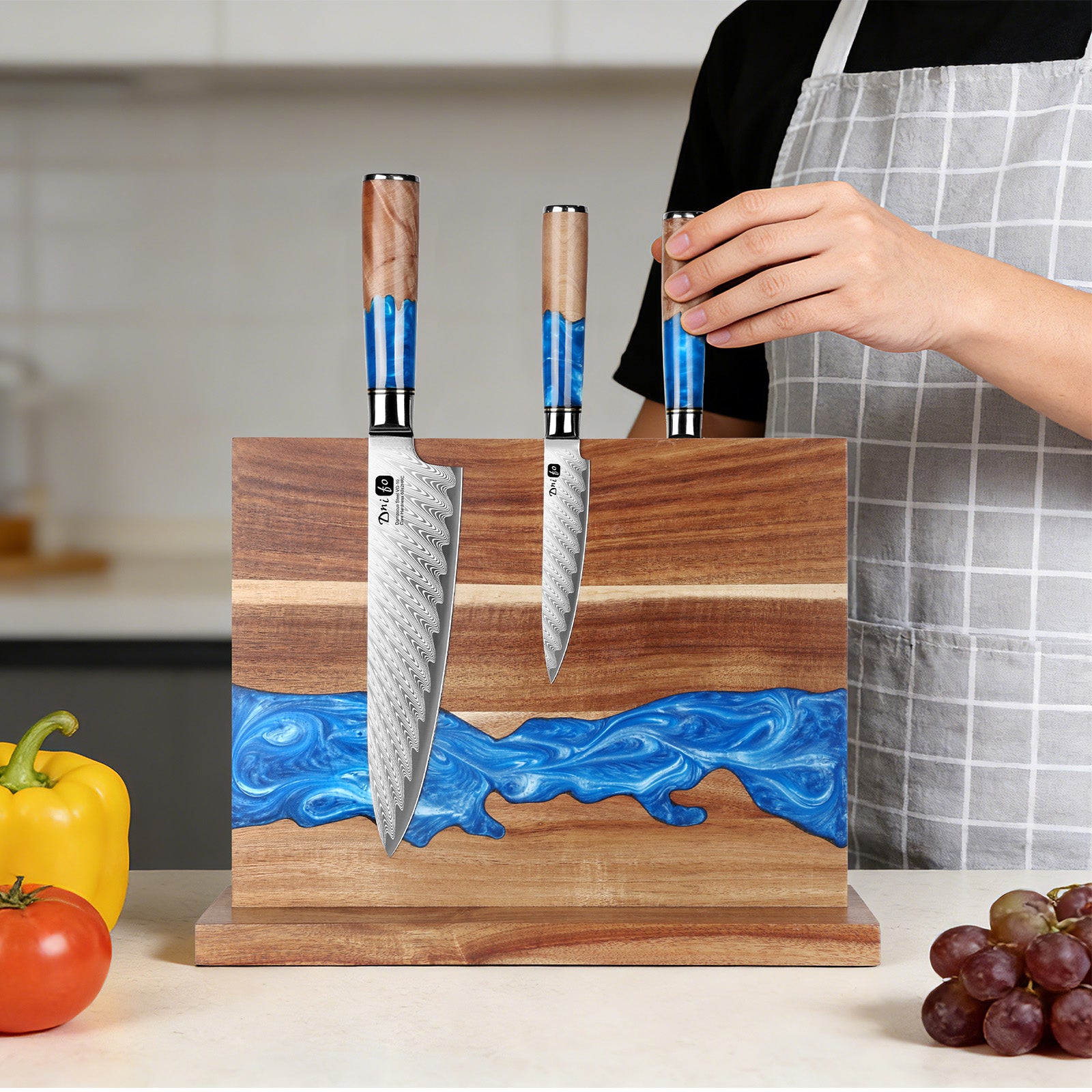 Home Kitchen Magnetic Knife Block Holder Rack Magnetic Stands with Strong Enhanced Magnets Multifunctional Storage Knife Holder